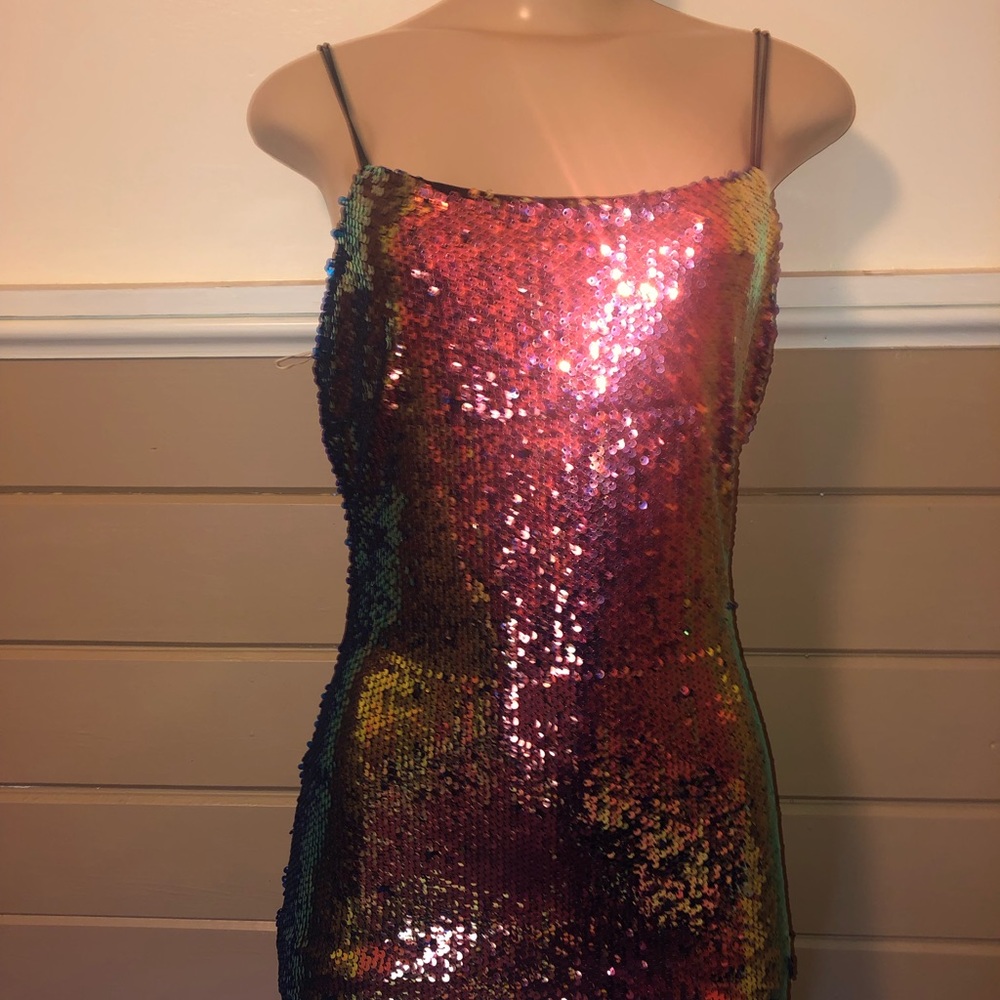 Strap Sparkle Sequin Rainbow Cocktail Party